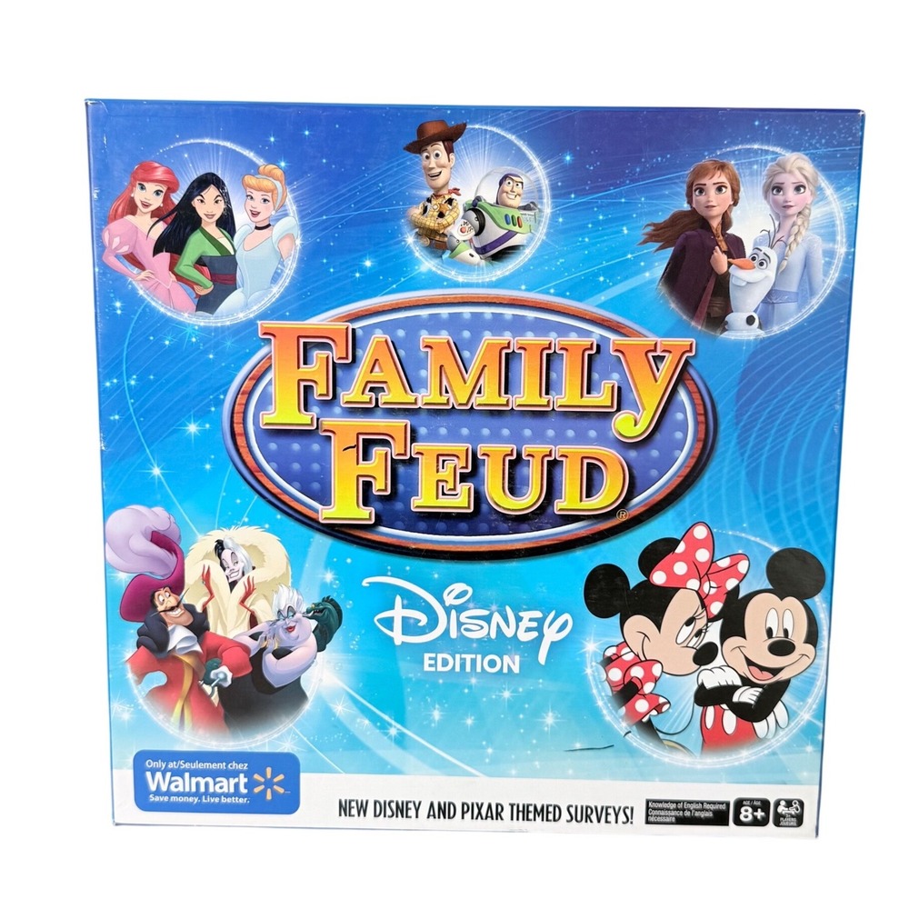 Disney Family Feud Board Game Walmart Exclusive Spin Master Pixar Trivia 2021